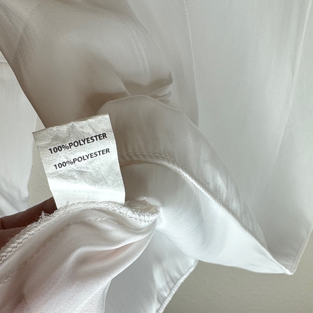 Ramy Brook White Blouse with Gold‎ Circular Accents Peasant Flowy Boho Fairy - S - Picture 10 of 10